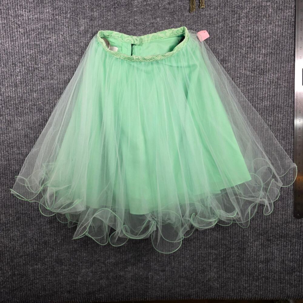 Morilee Mint Green Tulle Skirt Lace Waist Flower Girl Size 00